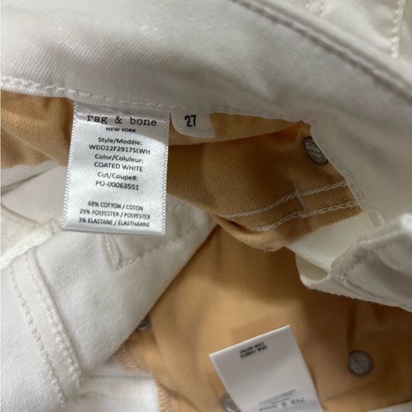 rag & bone Women's Straight Leg Jeans - Cream - Picture 11 of 11